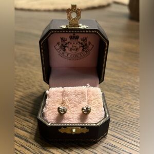 Juicy Couture Silver & Gold Heart Earrings